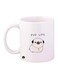 Pug Life Printed Coffee Mug White/Black/Green