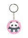 Cartoon Panda Printed Double Sided Keychain