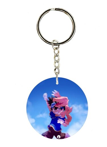 Anime Digimon Double Side Printed Keychain