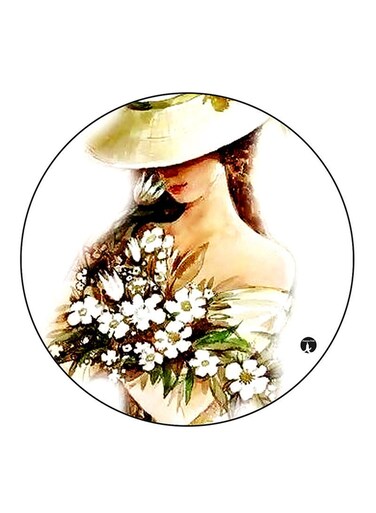 Vintage Art Printed Fridge Magnet Multicolour