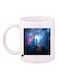 Space Printed Coffee Mug White/Blue Standard Size
