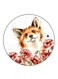 Fox Printed Fridge Magnet Multicolour