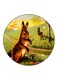Rabbit Printed Fridge Magnet Multicolour