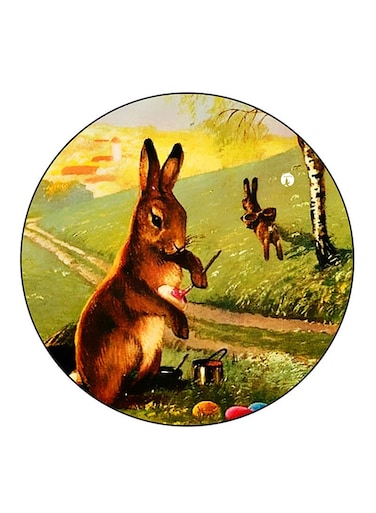 Rabbit Printed Fridge Magnet Multicolour