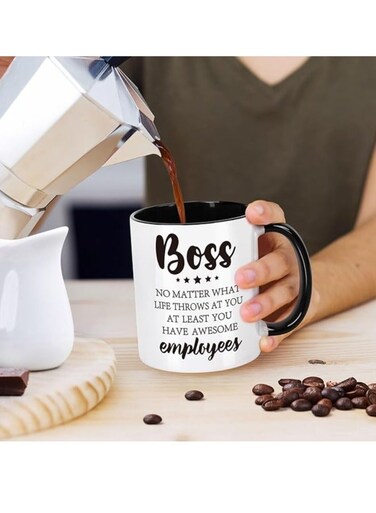 Funny Boss Gifts for Men Women, Worlds Best Boss Mug, Boss Lady Gifts, Unique Boss Presents for Birthday Christmas Boss Day, Gift for Best Boss from Employee, 11 Oz Ceramic Coffee Mug