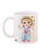 Doll Printed Coffee Mug White/Pink/Blue 11ounce