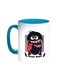 Beast Mode Printed Coffee Mug Turquoise/White 11ounce
