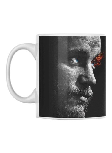 Printed Ceramic Mug White/Grey/Black