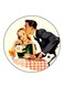Vintage Art Printed Fridge Magnet Multicolour
