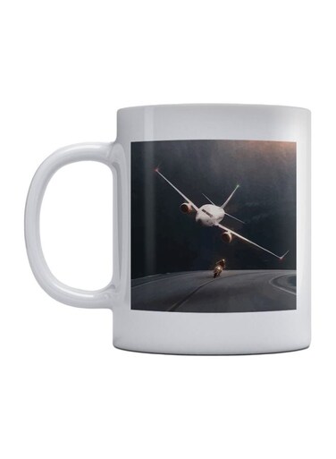 Race Printed Mug White/Grey