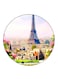 The Effiel Tower Printed Fridge Magnet Round Multicolour