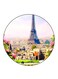 The Effiel Tower Printed Fridge Magnet Round Multicolour