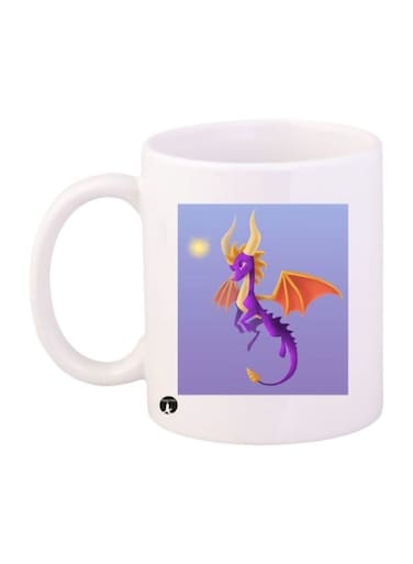 Spyro Video Game Printed Mug White/Purple/Orange Standard Size