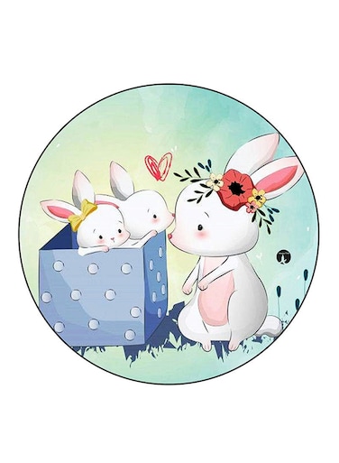 Rabbits Printed Fridge Magnet Multicolour