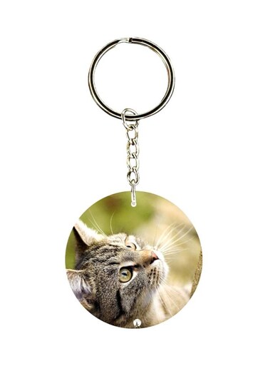 Cat Printed Keychain