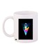 Rocket Printed Coffee Mug White/Black/Pink 11ounce