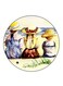 Vintage Art Printed Fridge Magnet Multicolour