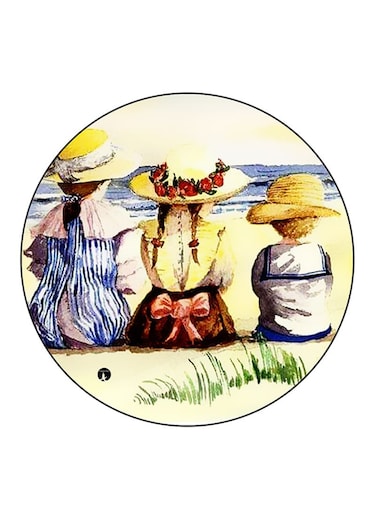 Vintage Art Printed Fridge Magnet Multicolour