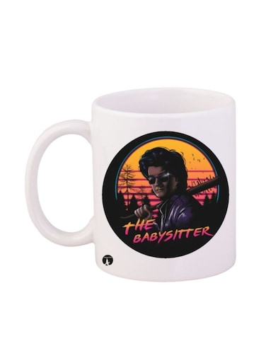 Stranger Things Printed Mug White/Black/Yellow 12ounce