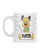 Wanted Word Printed Mug White/Yellow/Green