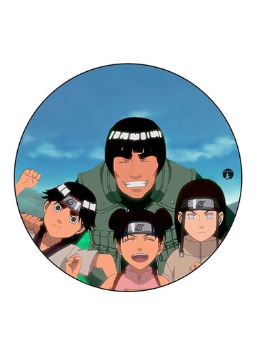 The Anime Naruto Printed Fridge Magnet Round Multicolour