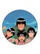 The Anime Naruto Printed Fridge Magnet Round Multicolour