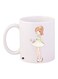 Cartoon Girl Printed Coffee Mug White/Brown/Beige 11ounce