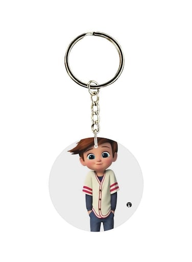 Boy Printed Double Sided Keychain