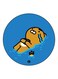 Cartoon Printed Fridge Magnet Blue/Brown/White 5.5cm