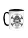 Skull Iced Printed Coffee Mug Black/White 11ounce