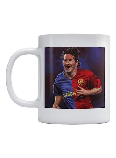 Messi Printed Mug White/Red/Blue 350ml