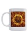 Corona Virus Printed Coffee Mug White/Brown/Yellow 350ml