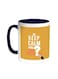 Keep Calm And Ask Questions Printed Coffee Mug Blue/White 11ounce