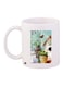 Floral Printed Coffee Mug White/Blue/Green 11ounce