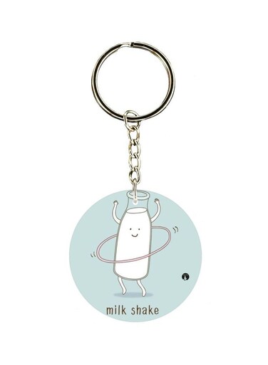 Milk Shake Printed Single Sided Keychain