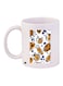 Cat Printed Coffee Mug White/Blue/Yellow 11ounce