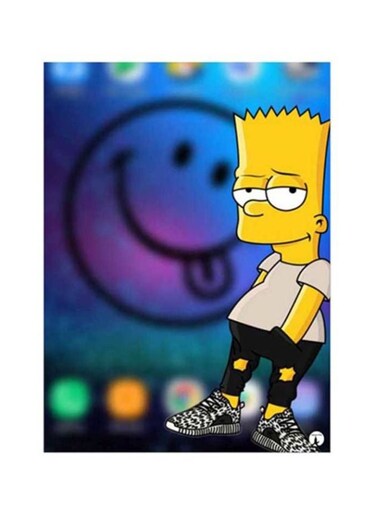 Simpsons Metal Plate Poster Multicolour 15x20cm