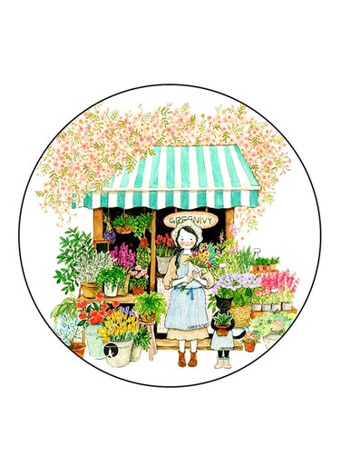 Girl Printed Fridge Magnet Multicolour
