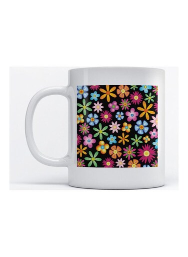 Mug Flowers for Coffee and Tea White