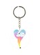 Cat Printed Single Sided Keychain