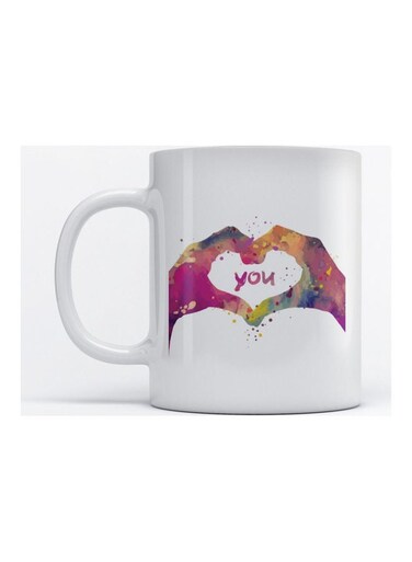 Mug Love&rsquo;s Heart for Coffee and Tea White