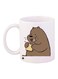Bear Printed Coffee Mug White/Brown/Black