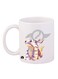 Anime Digimon Mug White/Yellow/Brown 12ounce