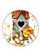 Vintage Art Printed Fridge Magnet Multicolour