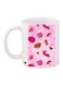 Pastry Printed Coffee Mug White/Pink/Brown 11ounce