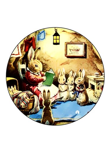 Rabbits Printed Fridge Magnet Multicolour