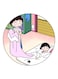 Cartoon Printed Fridge Magnet Pink/White/Yellow 5.5cm
