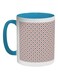 Circles And Squares Printed Coffee Mug Blue/White/Red 325ml