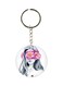 Girl Printed Double Sided Keychain