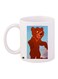 Cartoon Bear Printed Coffee Mug White/Blue/Brown